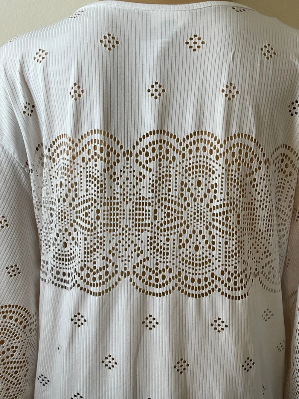 Dotti Beach Cover-Up White V-Neck Tie-Front